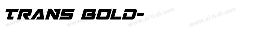 TRANS Bold字体转换
